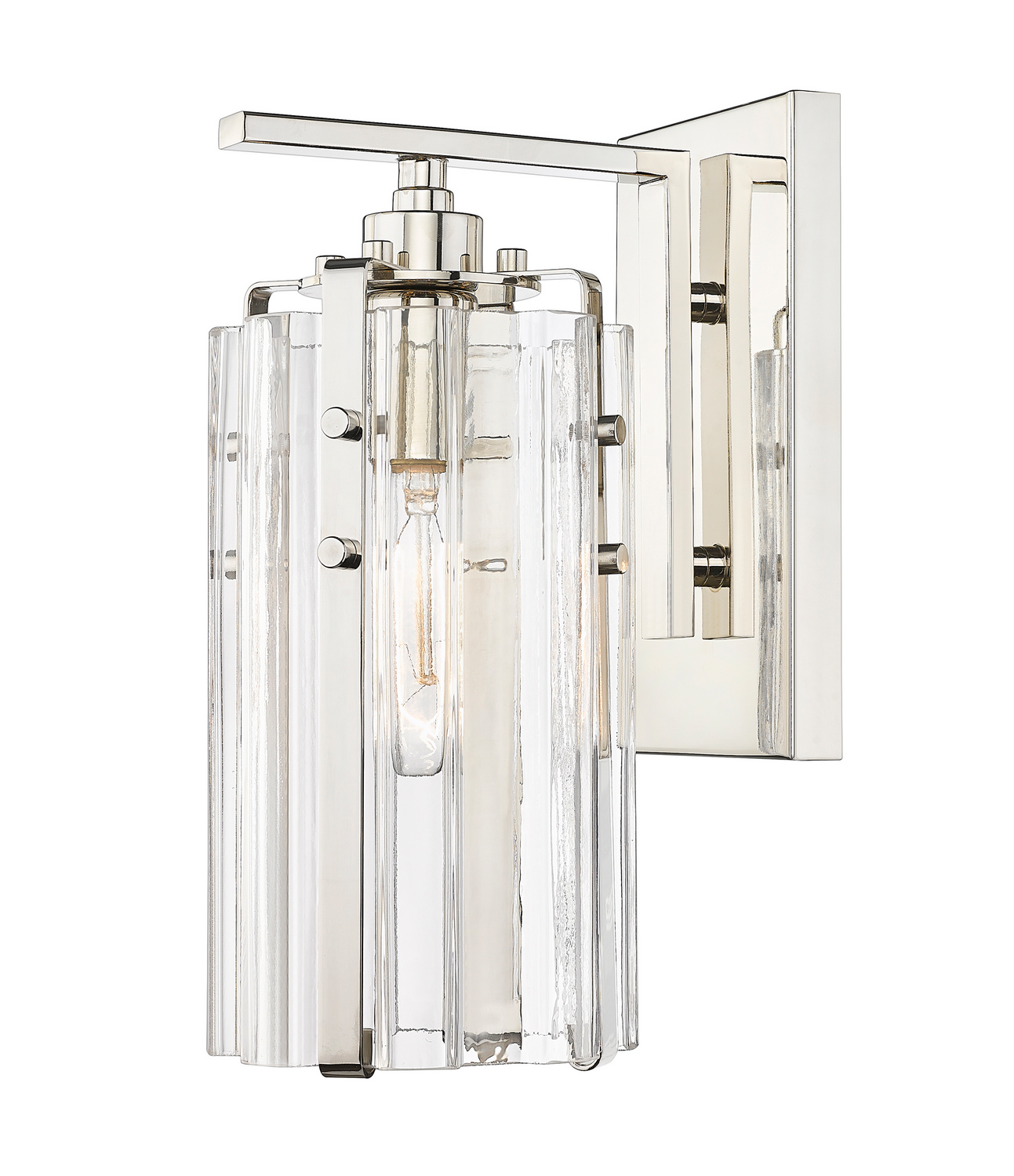 One Light Wall Sconce by Z-Lite - Alverton Collection, Polished Nickel Finish - 3036-1S-PN