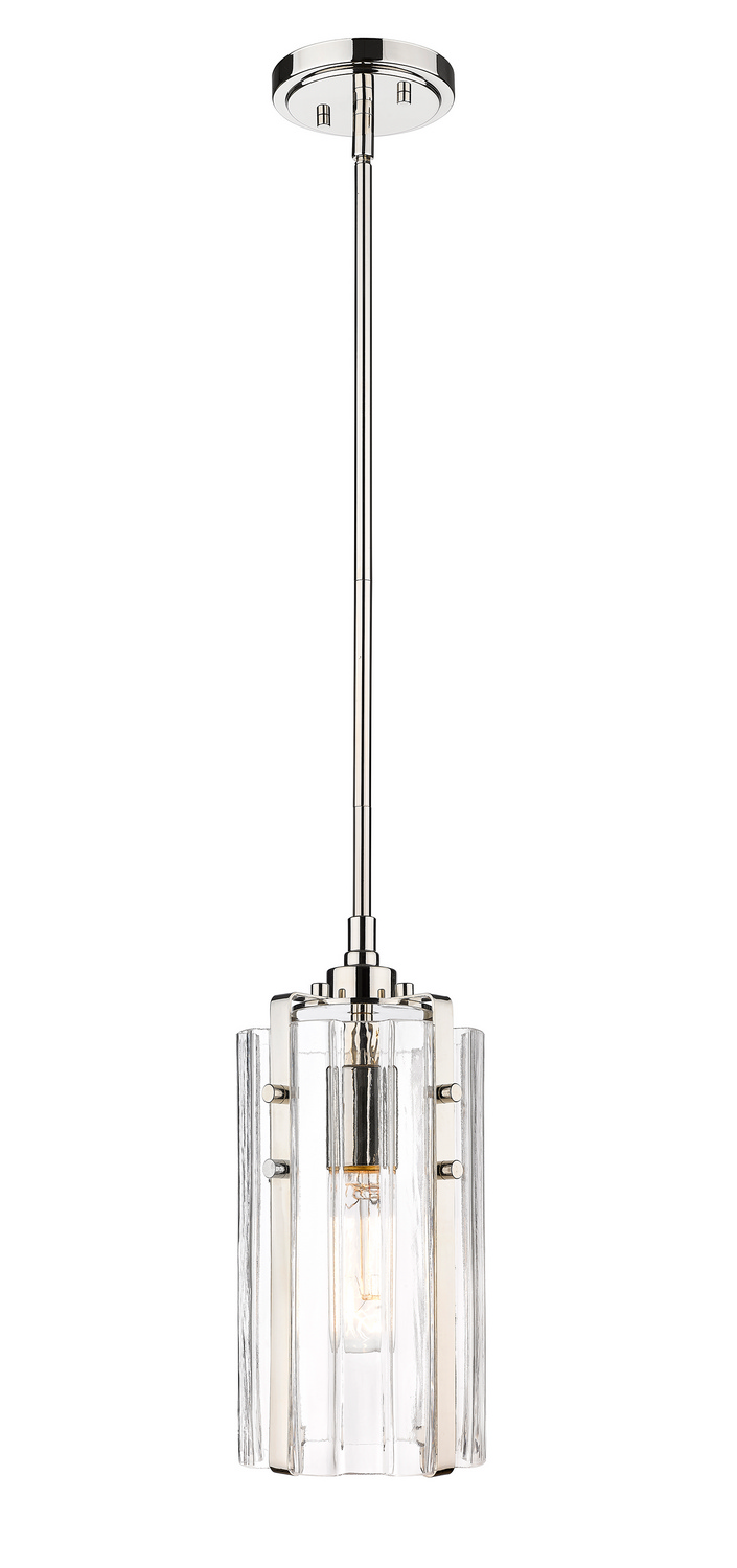 One Light Pendant by Z-Lite - Alverton Collection, Polished Nickel Finish - 3036MP-PN