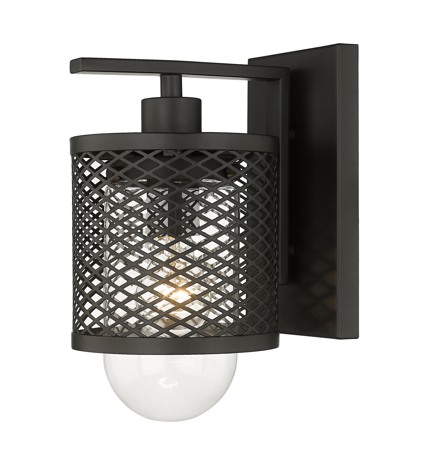 One Light Wall Sconce by Z-Lite - Kipton Collection, Matte Black Finish - 3037-1S-MB