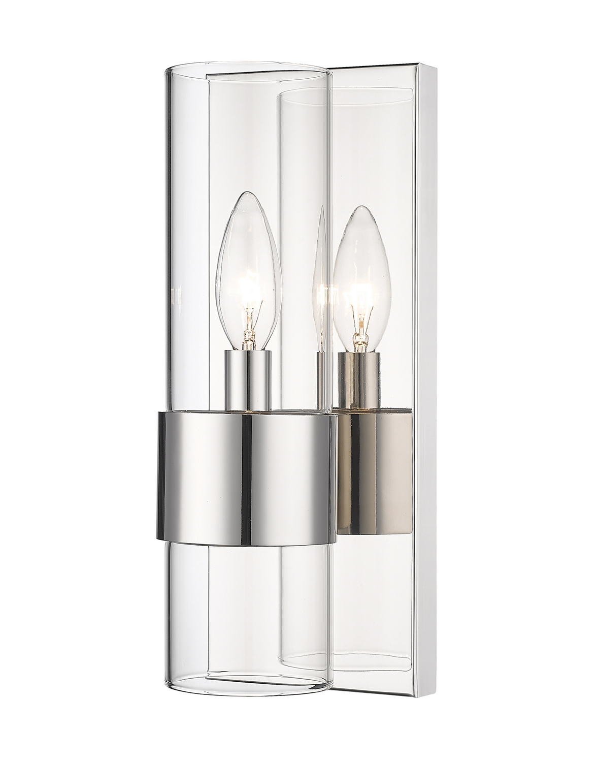 One Light Wall Sconce by Z-Lite - Lawson Collection, Polished Nickel Finish - 343-1S-PN