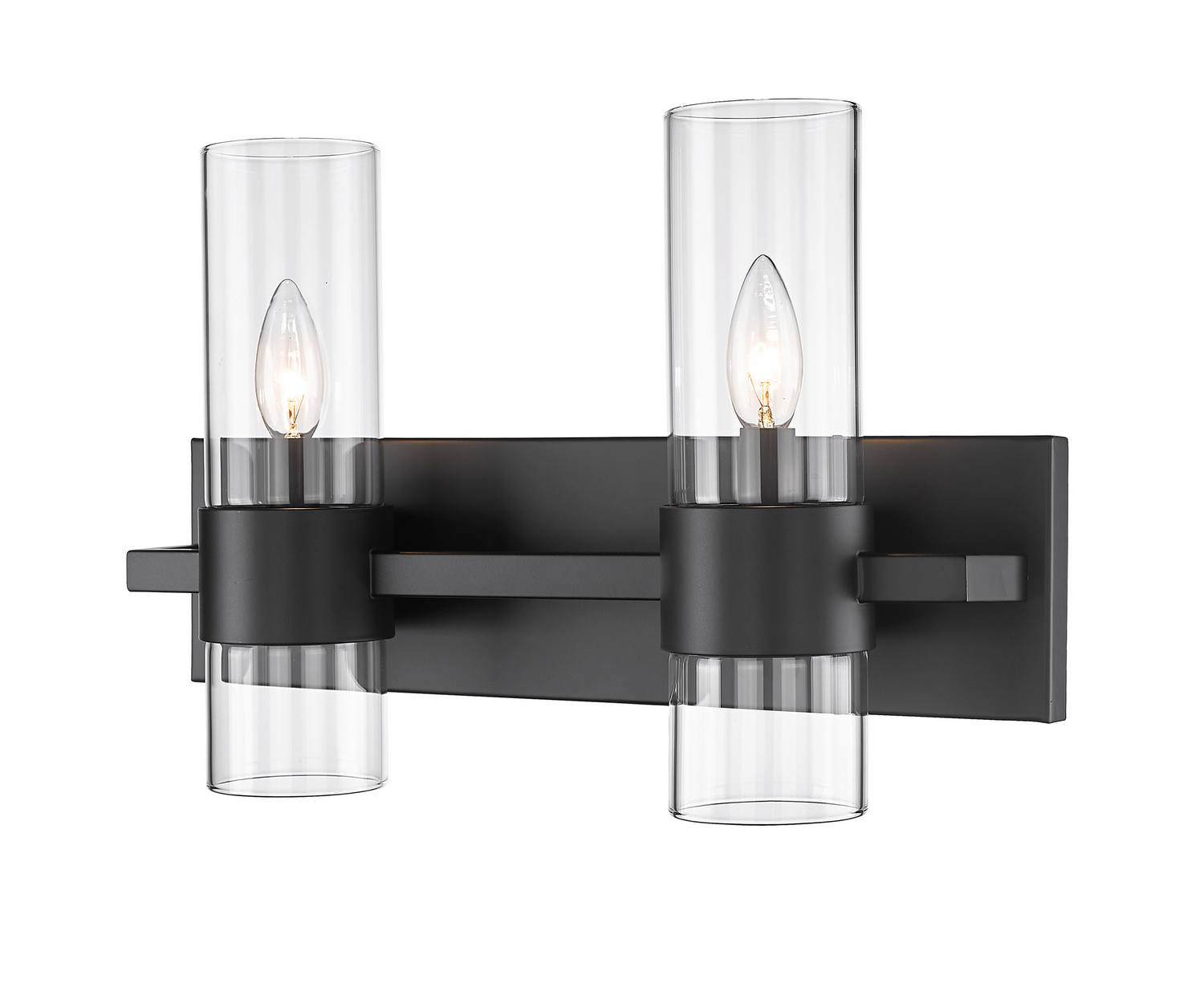 Two Light Vanity by Z-Lite - Lawson Collection, Matte Black Finish - 343-2V-MB
