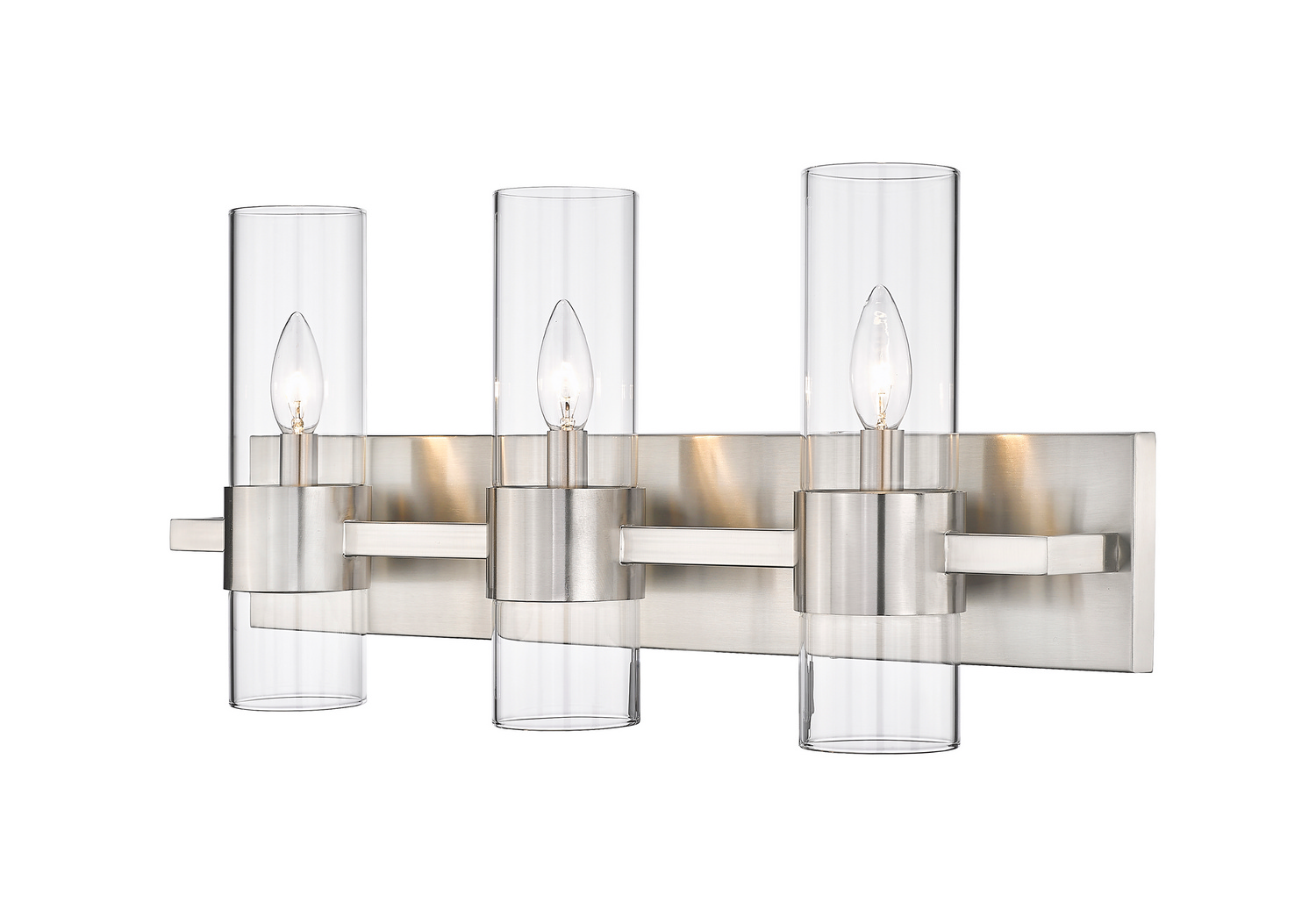 Three Light Vanity by Z-Lite - Lawson Collection, Brushed Nickel Finish - 343-3V-BN