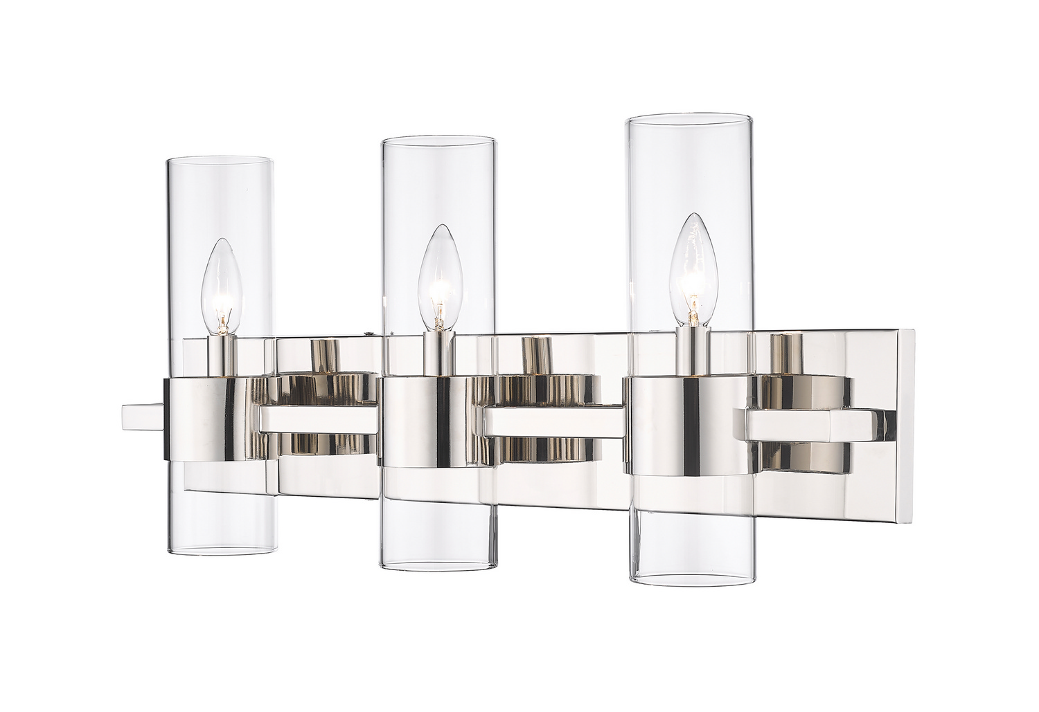 Three Light Vanity by Z-Lite - Lawson Collection, Polished Nickel Finish - 343-3V-PN