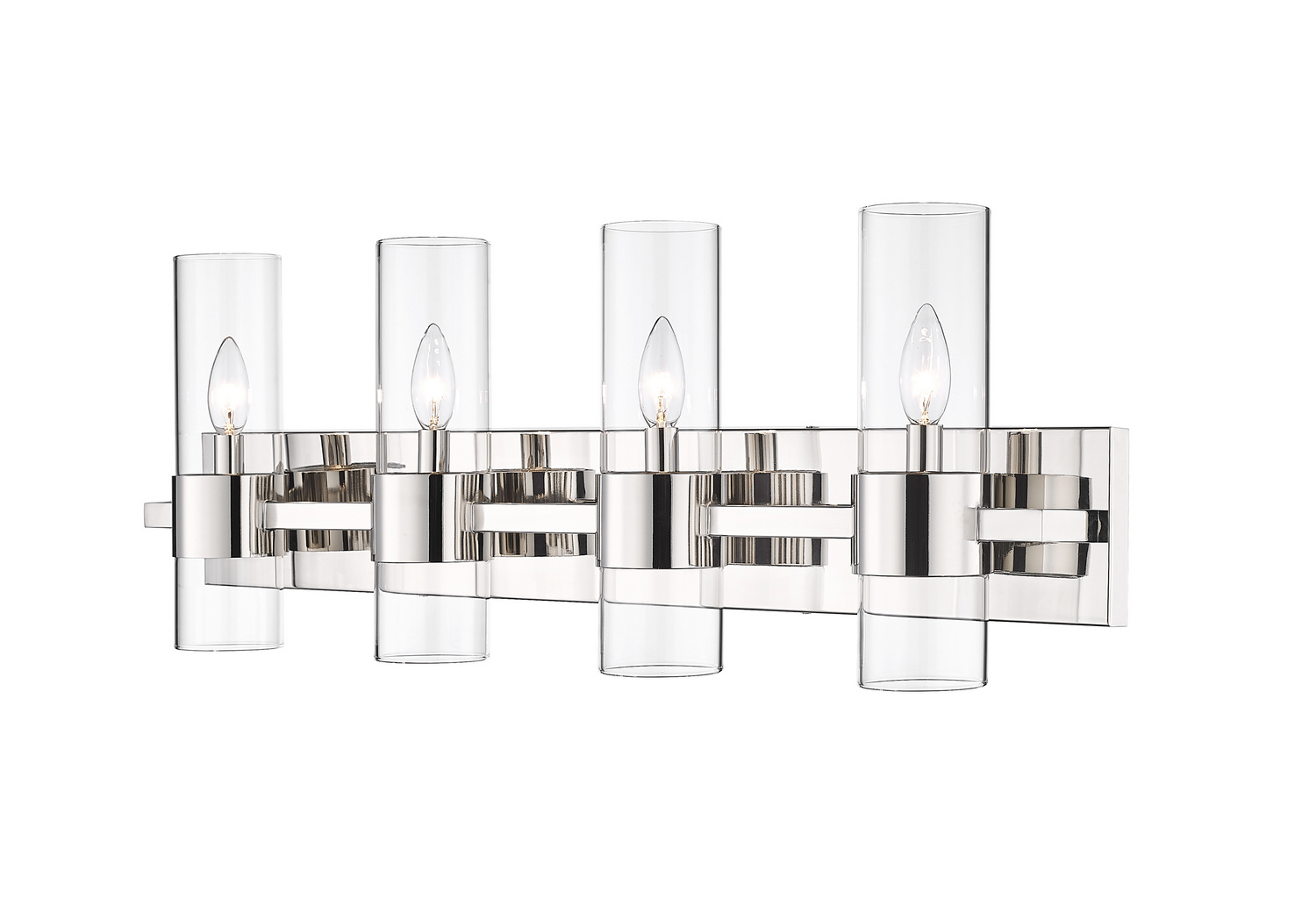 Four Light Vanity by Z-Lite - Lawson Collection, Polished Nickel Finish - 343-4V-PN