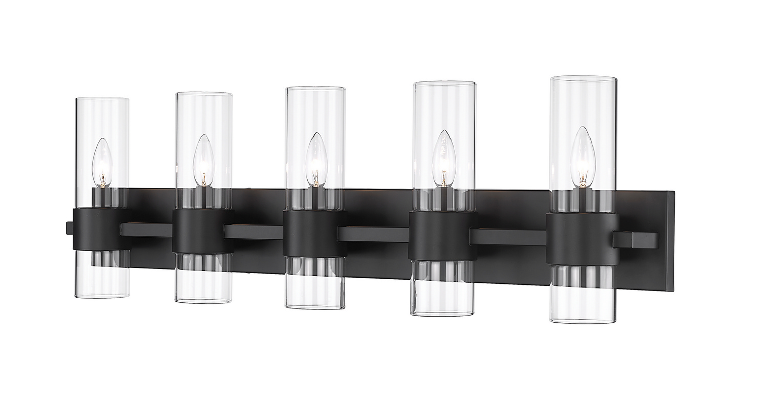 Five Light Vanity by Z-Lite - Lawson Collection, Matte Black Finish - 343-5V-MB
