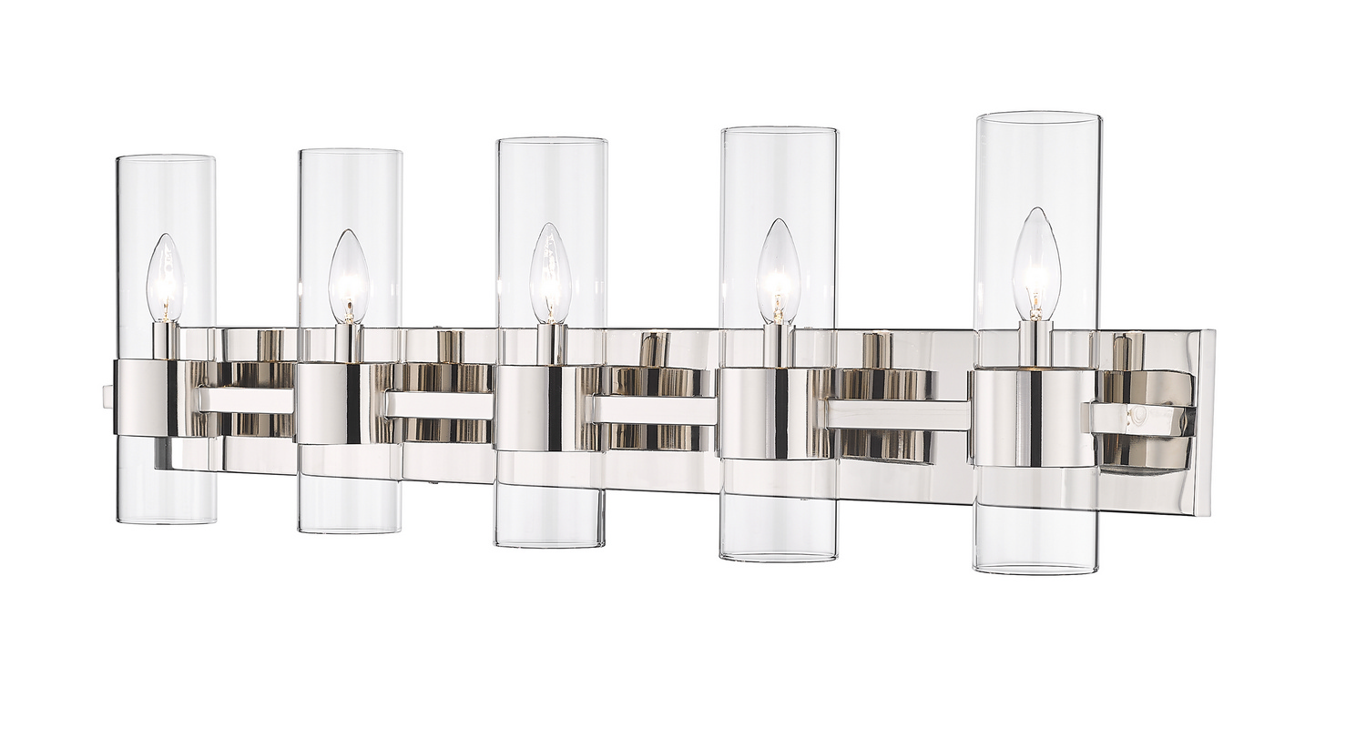 Five Light Vanity by Z-Lite - Lawson Collection, Polished Nickel Finish - 343-5V-PN