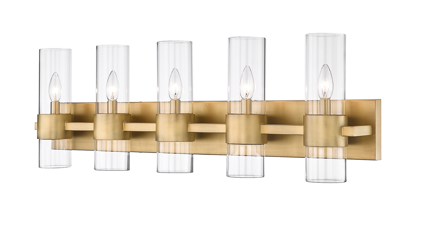 Five Light Vanity by Z-Lite - Lawson Collection, Rubbed Brass Finish - 343-5V-RB