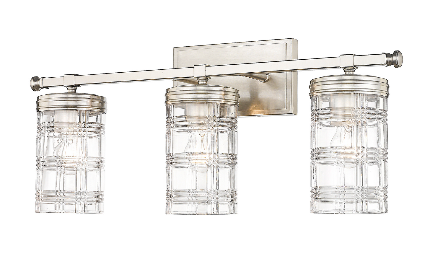 Three Light Vanity by Z-Lite - Archer Collection, Brushed Nickel Finish - 344-3V-BN