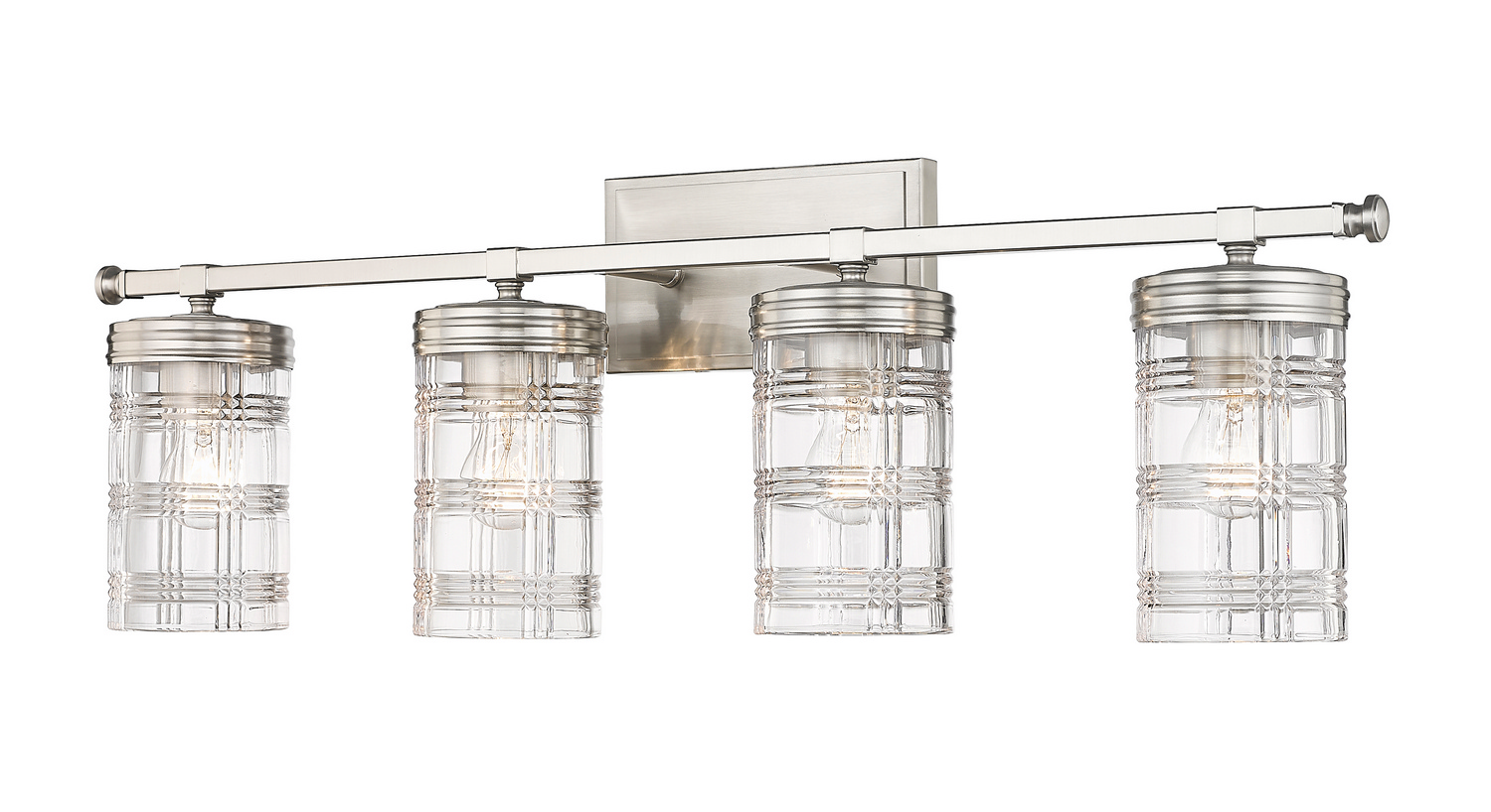 Four Light Vanity by Z-Lite - Archer Collection, Brushed Nickel Finish - 344-4V-BN