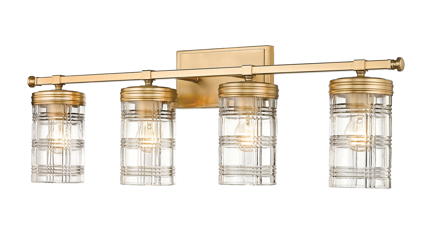 Four Light Vanity by Z-Lite - Archer Collection, Heirloom Gold Finish - 344-4V-HG