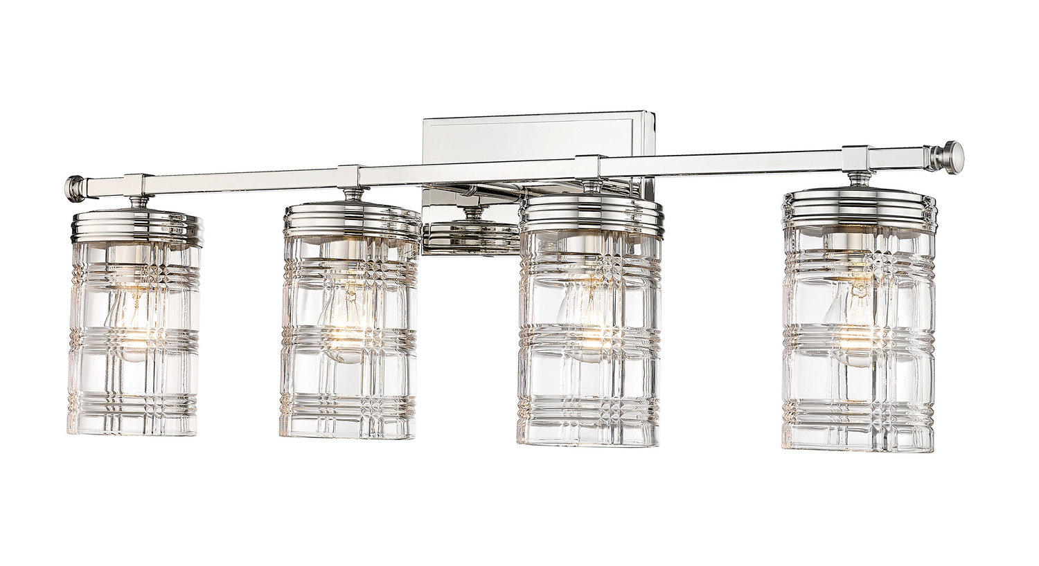 Four Light Vanity by Z-Lite - Archer Collection, Polished Nickel Finish - 344-4V-PN