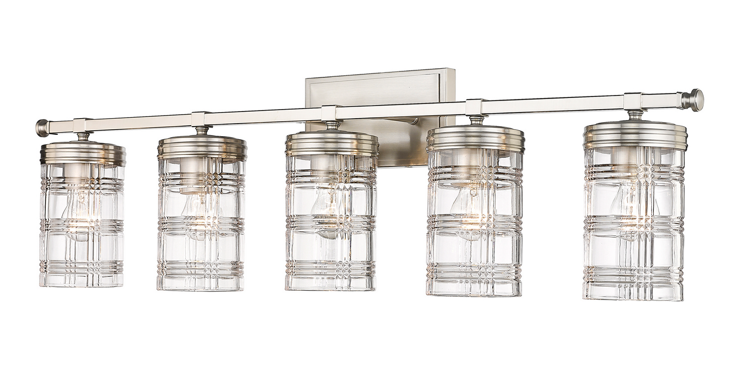 Five Light Vanity by Z-Lite - Archer Collection, Brushed Nickel Finish - 344-5V-BN
