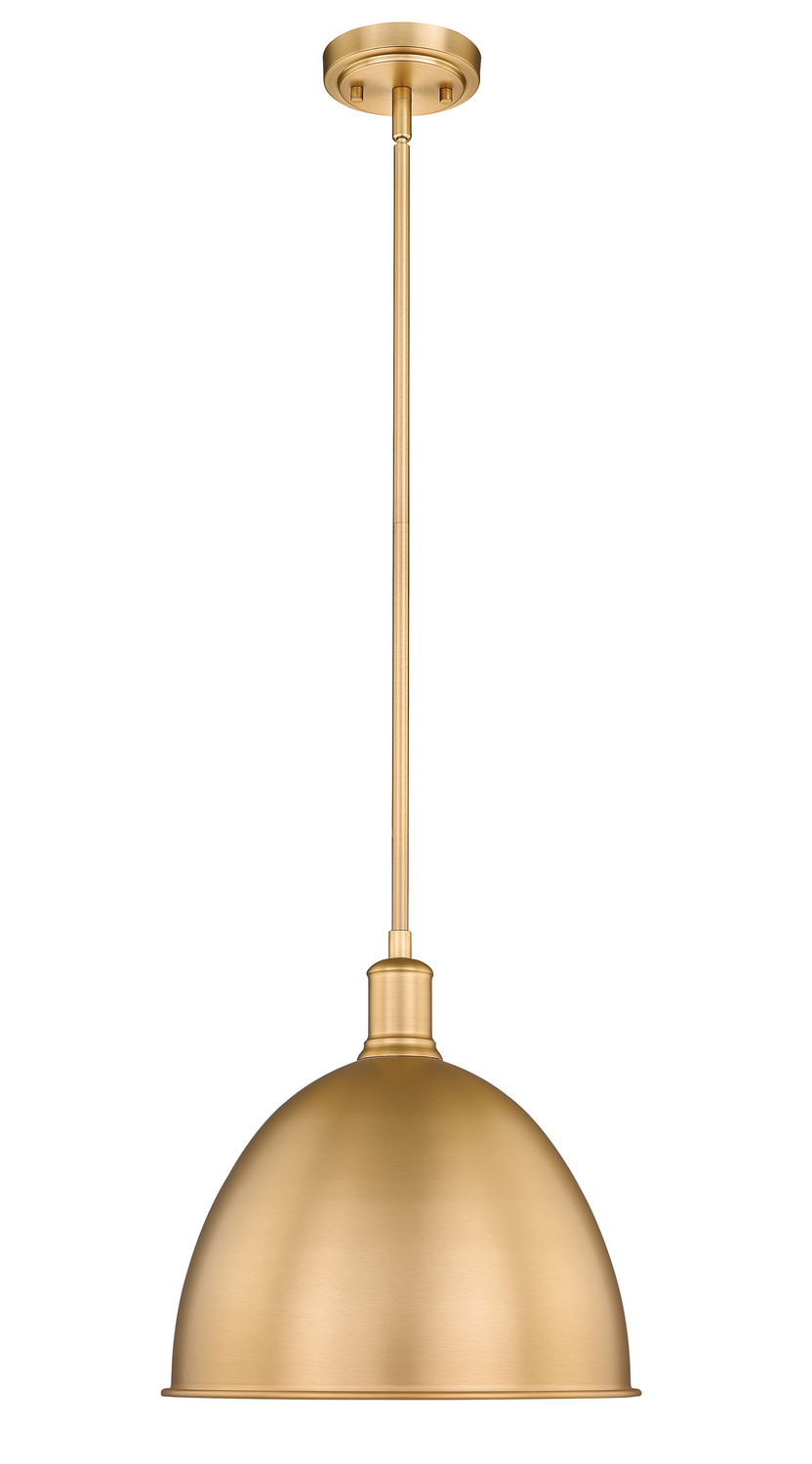 One Light Pendant by Z-Lite - Sawyer Collection, Classic Brass Finish - 4500P12-CB