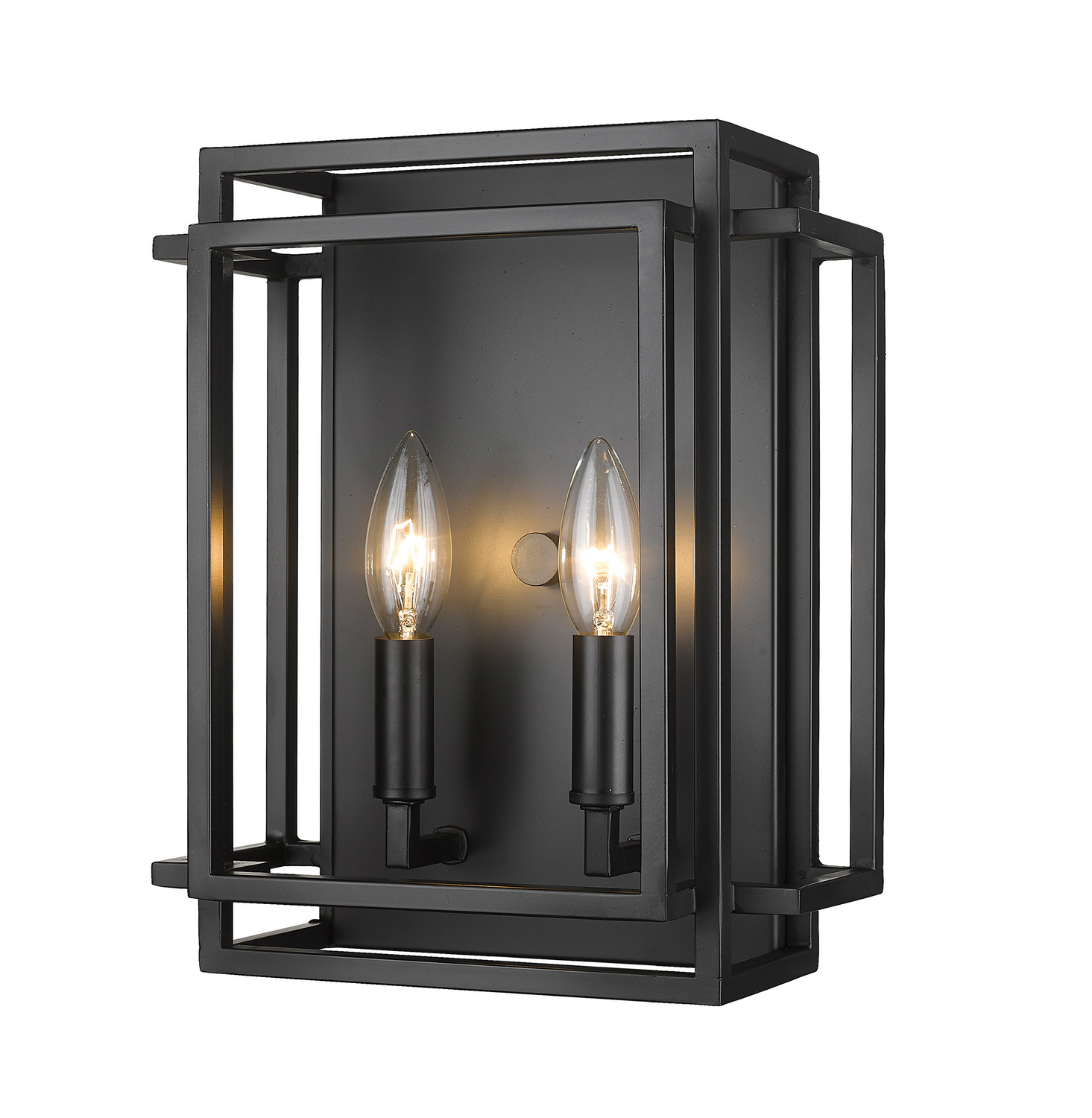 Two Light Wall Sconce by Z-Lite - Titania Collection, Matte Black Finish - 454-2S-MB