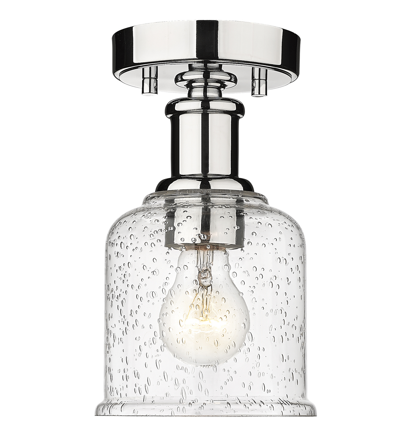 One Light Flush Mount by Z-Lite - Bryant Collection, Chrome Finish - 734F1-CH