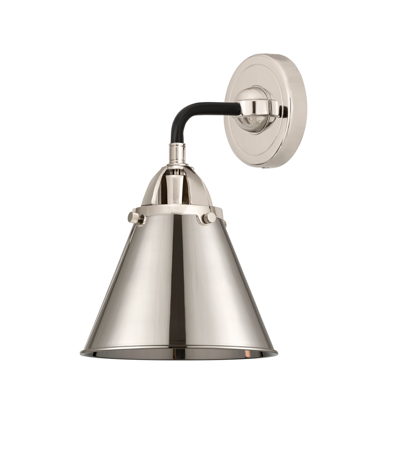 LED Wall Sconce by Innovations - Nouveau 2 Collection, Black Polished Nickel Finish - 288-1W-BPN-M13-PN-LED