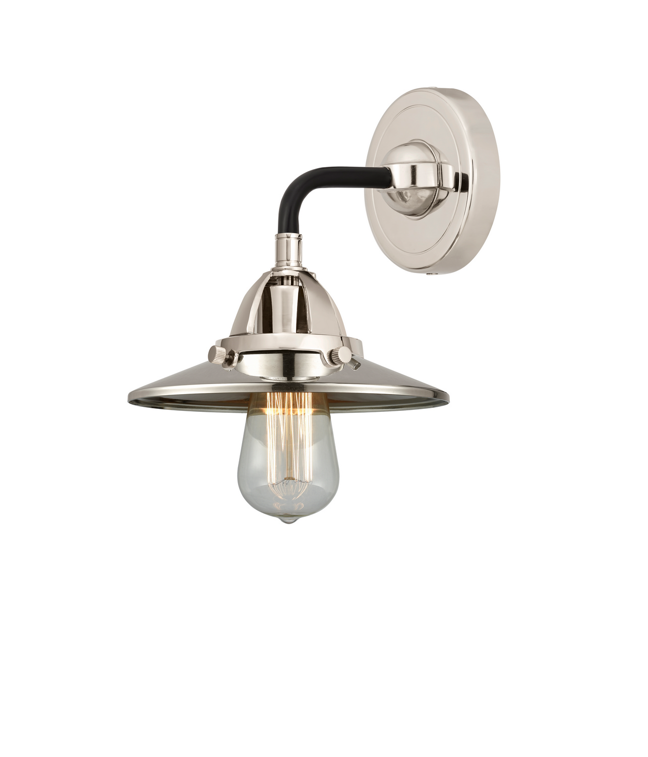 One Light Wall Sconce by Innovations - Nouveau 2 Collection, Black Polished Nickel Finish - 288-1W-BPN-M1-PN