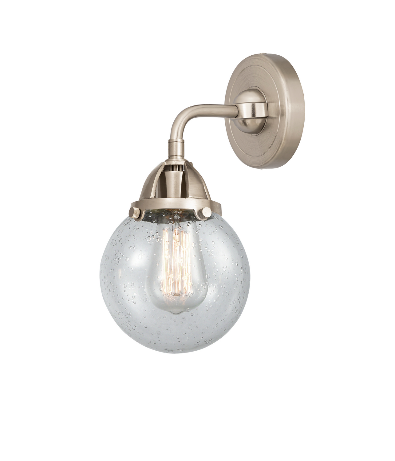 One Light Wall Sconce by Innovations - Nouveau 2 Collection, Brushed Satin Nickel Finish - 288-1W-SN-G204-6