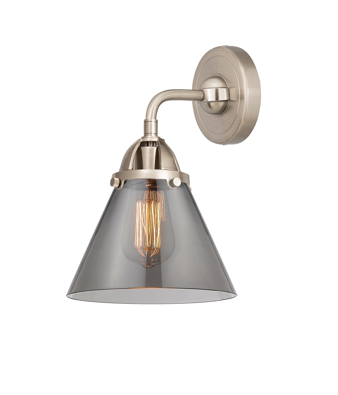 LED Wall Sconce by Innovations - Nouveau 2 Collection, Brushed Satin Nickel Finish - 288-1W-SN-G43-LED