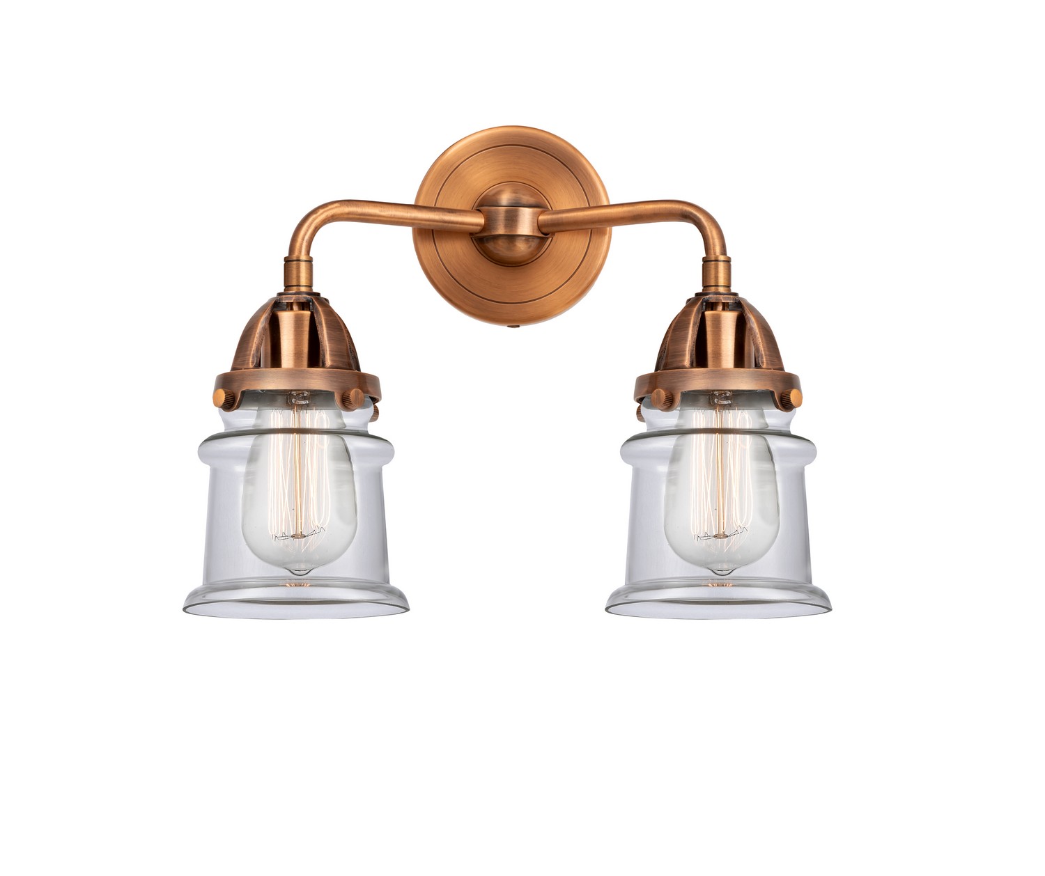 LED Bath Vanity by Innovations - Nouveau 2 Collection, Antique Copper Finish - 288-2W-AC-G182S-LED