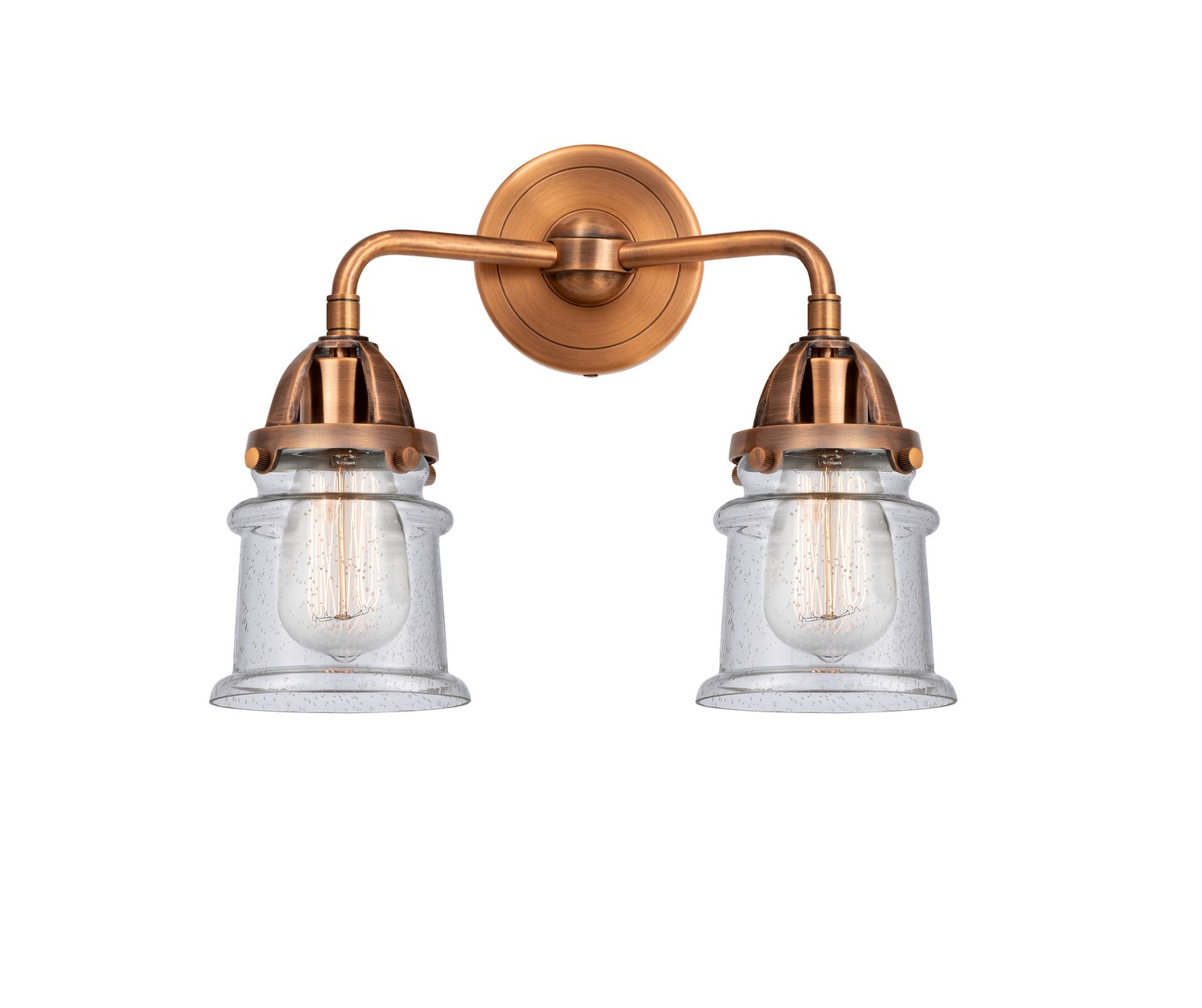 LED Bath Vanity by Innovations - Nouveau 2 Collection, Antique Copper Finish - 288-2W-AC-G184S-LED