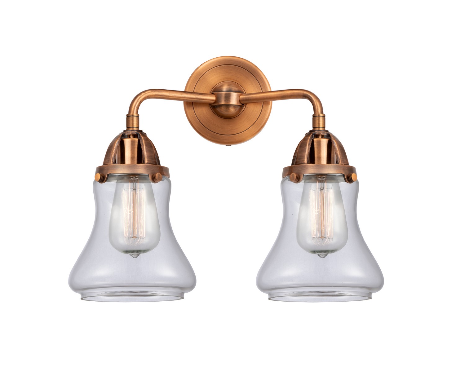 LED Bath Vanity by Innovations - Nouveau 2 Collection, Antique Copper Finish - 288-2W-AC-G192-LED