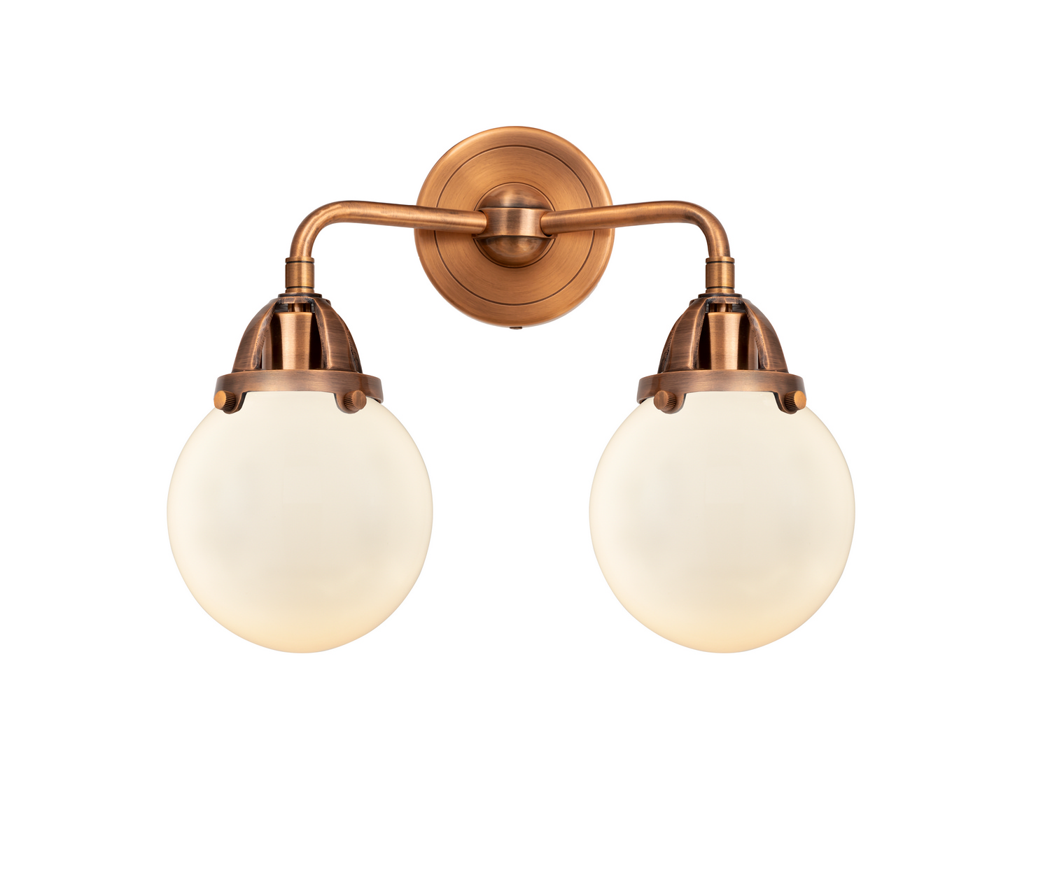 Two Light Bath Vanity by Innovations - Nouveau 2 Collection, Antique Copper Finish - 288-2W-AC-G201-6
