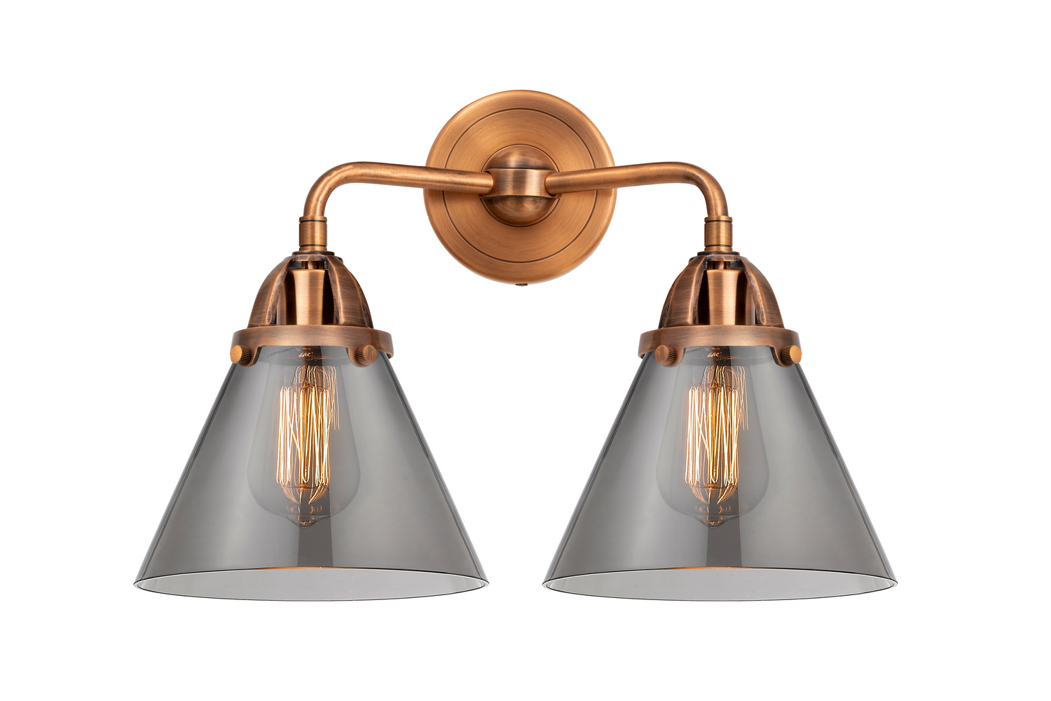 Two Light Bath Vanity by Innovations - Nouveau 2 Collection, Antique Copper Finish - 288-2W-AC-G43