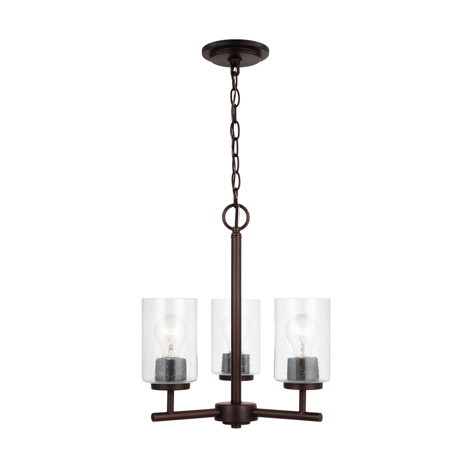 Generation Lighting. Oslo Three Light Chandelier in Bronze - 31170-710