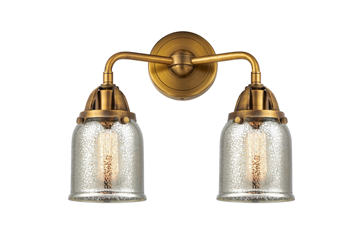 Two Light Bath Vanity by Innovations - Nouveau 2 Collection, Brushed Brass Finish - 288-2W-BB-G58