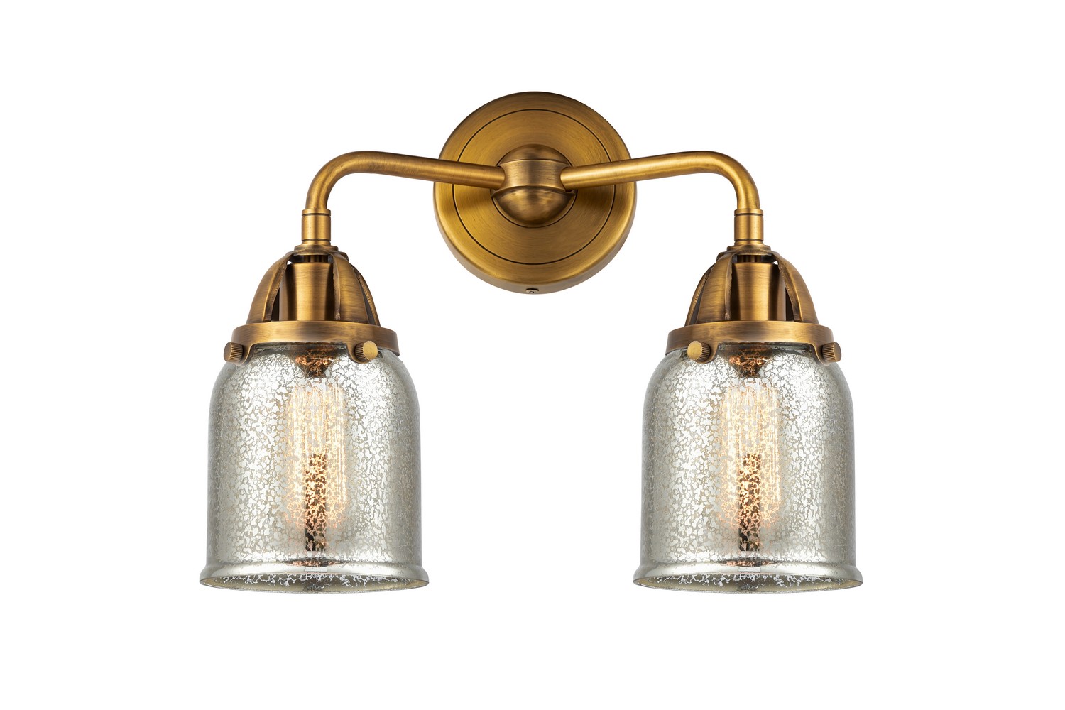 LED Bath Vanity by Innovations - Nouveau 2 Collection, Brushed Brass Finish - 288-2W-BB-G58-LED