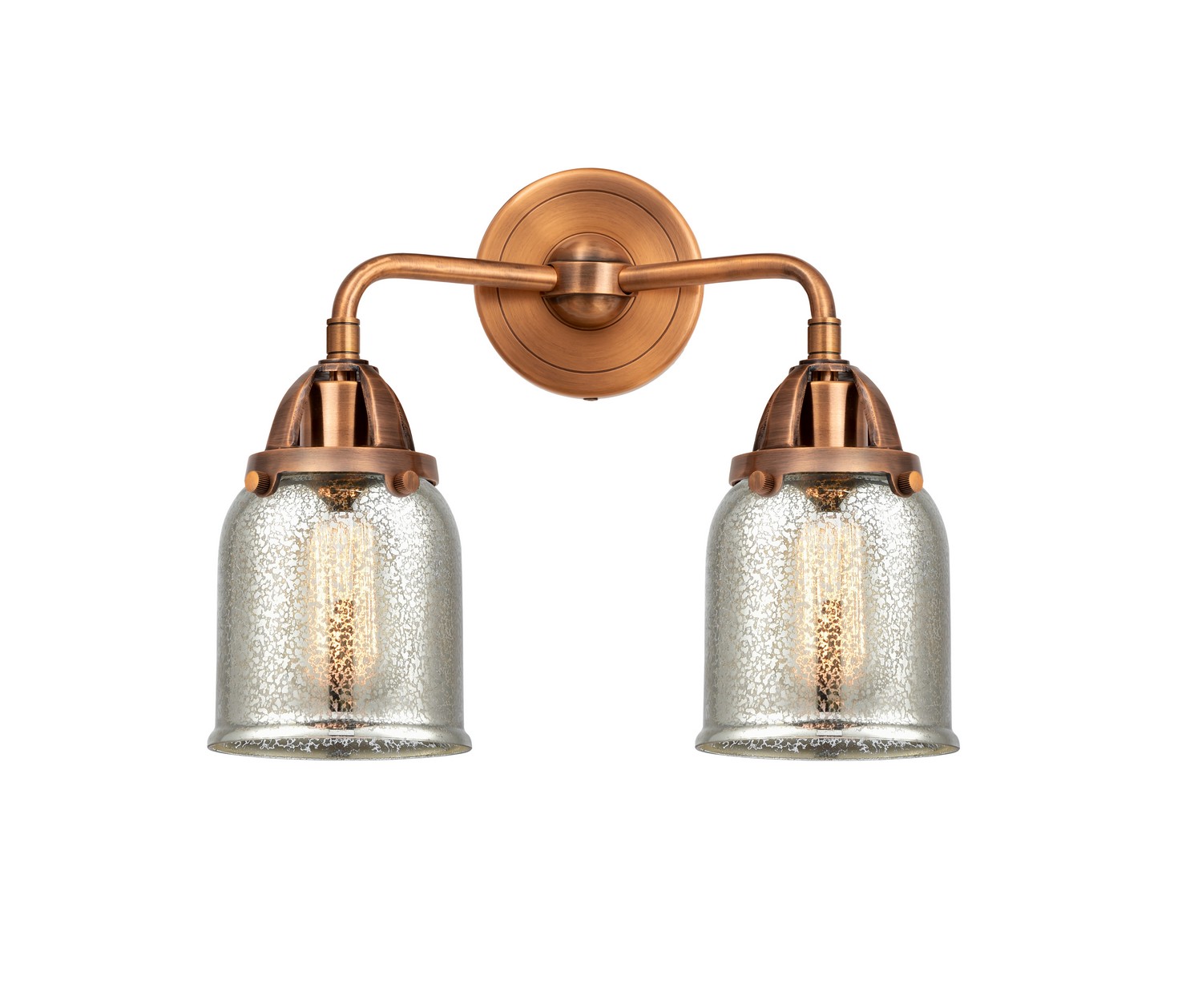 LED Bath Vanity by Innovations - Nouveau 2 Collection, Antique Copper Finish - 288-2W-AC-G58-LED