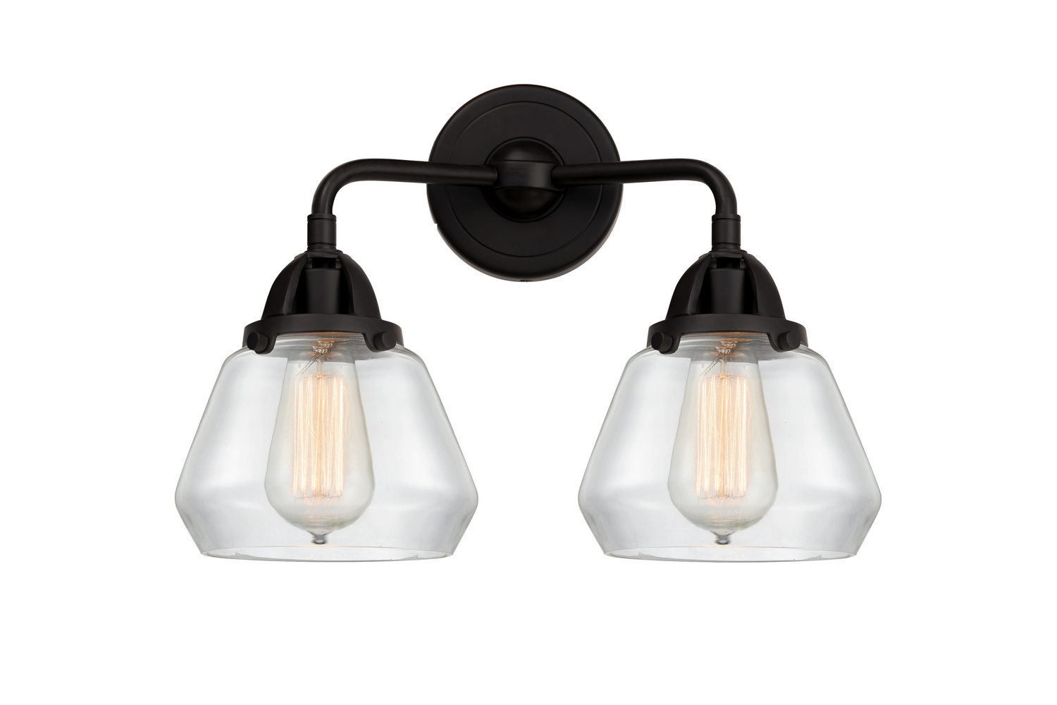 Two Light Bath Vanity by Innovations - Nouveau 2 Collection, Matte Black Finish - 288-2W-BK-G172