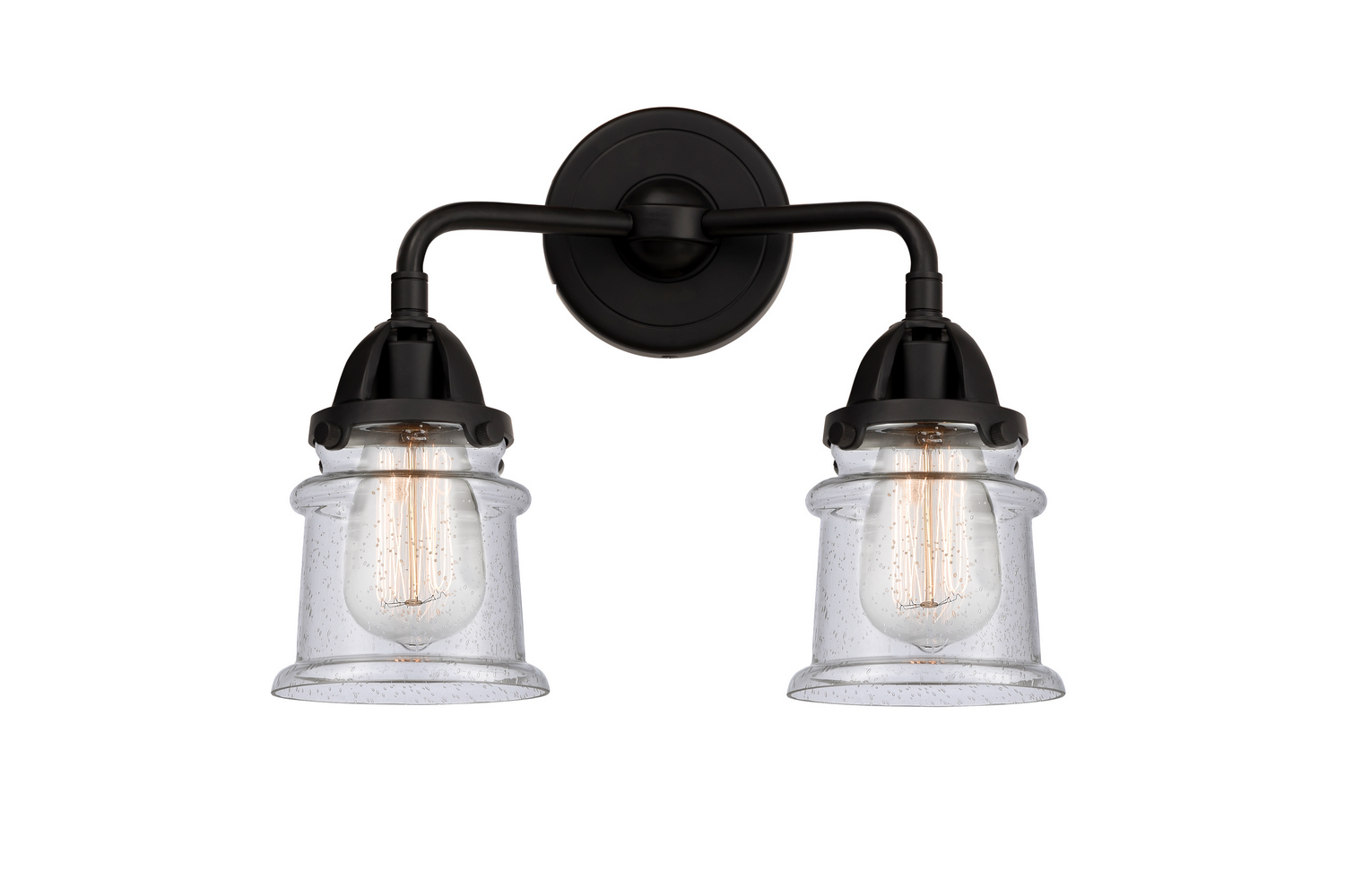 Two Light Bath Vanity by Innovations - Nouveau 2 Collection, Matte Black Finish - 288-2W-BK-G184S