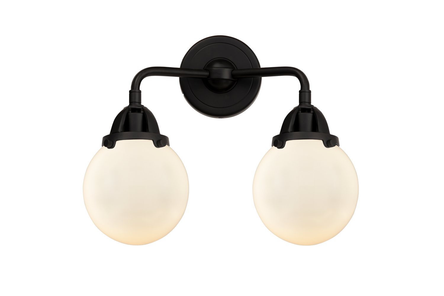 Two Light Bath Vanity by Innovations - Nouveau 2 Collection, Matte Black Finish - 288-2W-BK-G201-6