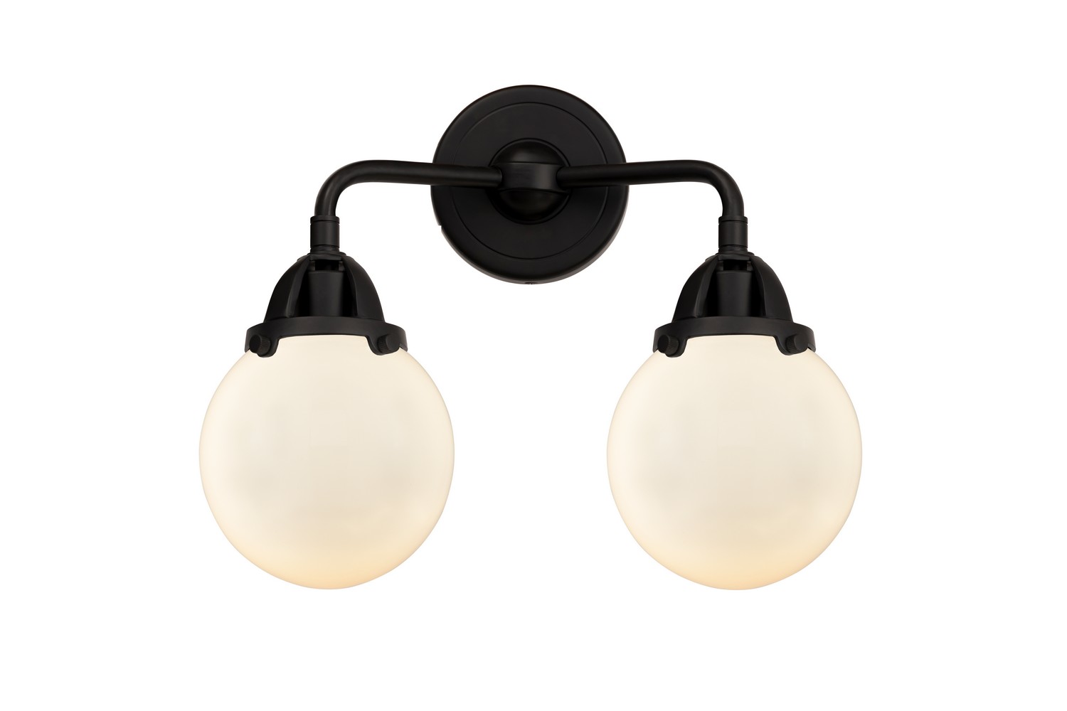 LED Bath Vanity by Innovations - Nouveau 2 Collection, Matte Black Finish - 288-2W-BK-G201-6-LED