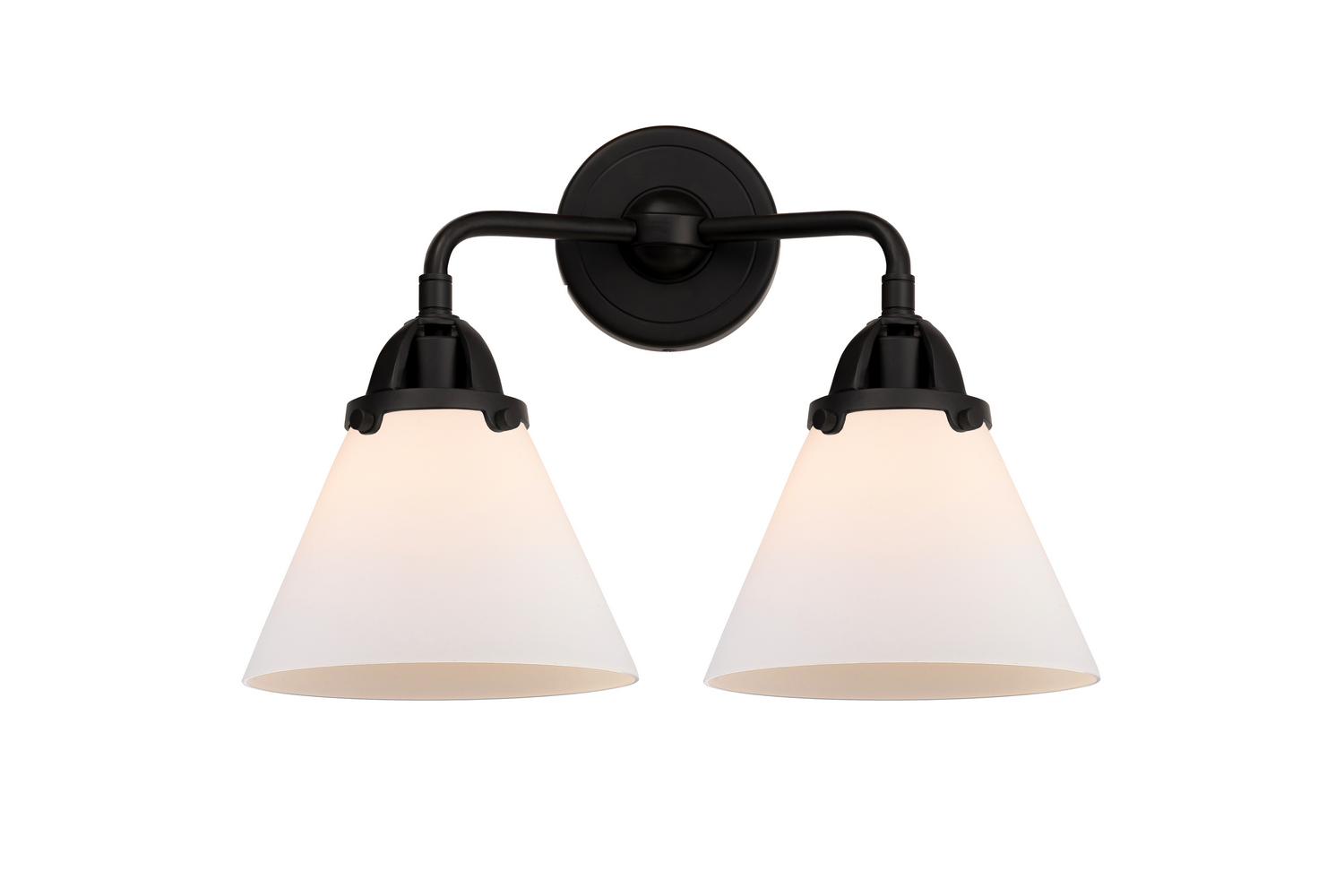 Two Light Bath Vanity by Innovations - Nouveau 2 Collection, Matte Black Finish - 288-2W-BK-G41