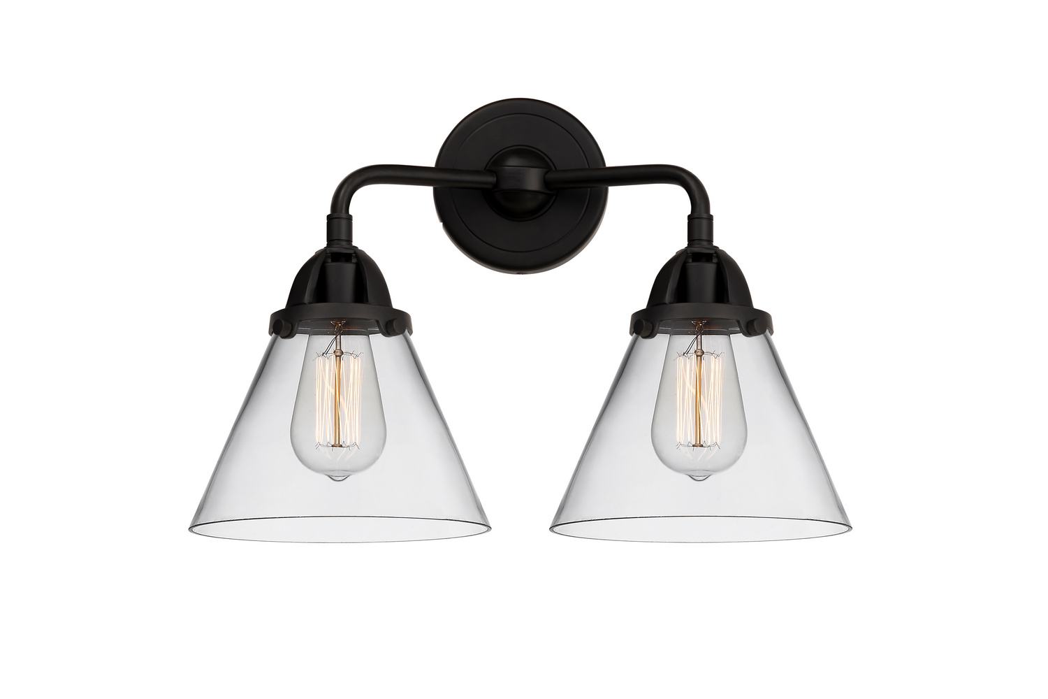 Two Light Bath Vanity by Innovations - Nouveau 2 Collection, Matte Black Finish - 288-2W-BK-G42