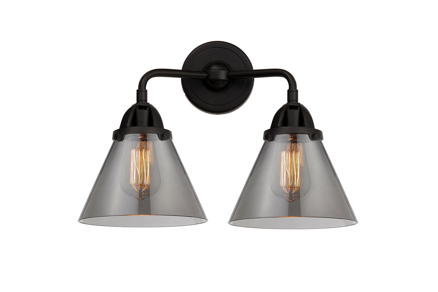 Two Light Bath Vanity by Innovations - Nouveau 2 Collection, Matte Black Finish - 288-2W-BK-G43