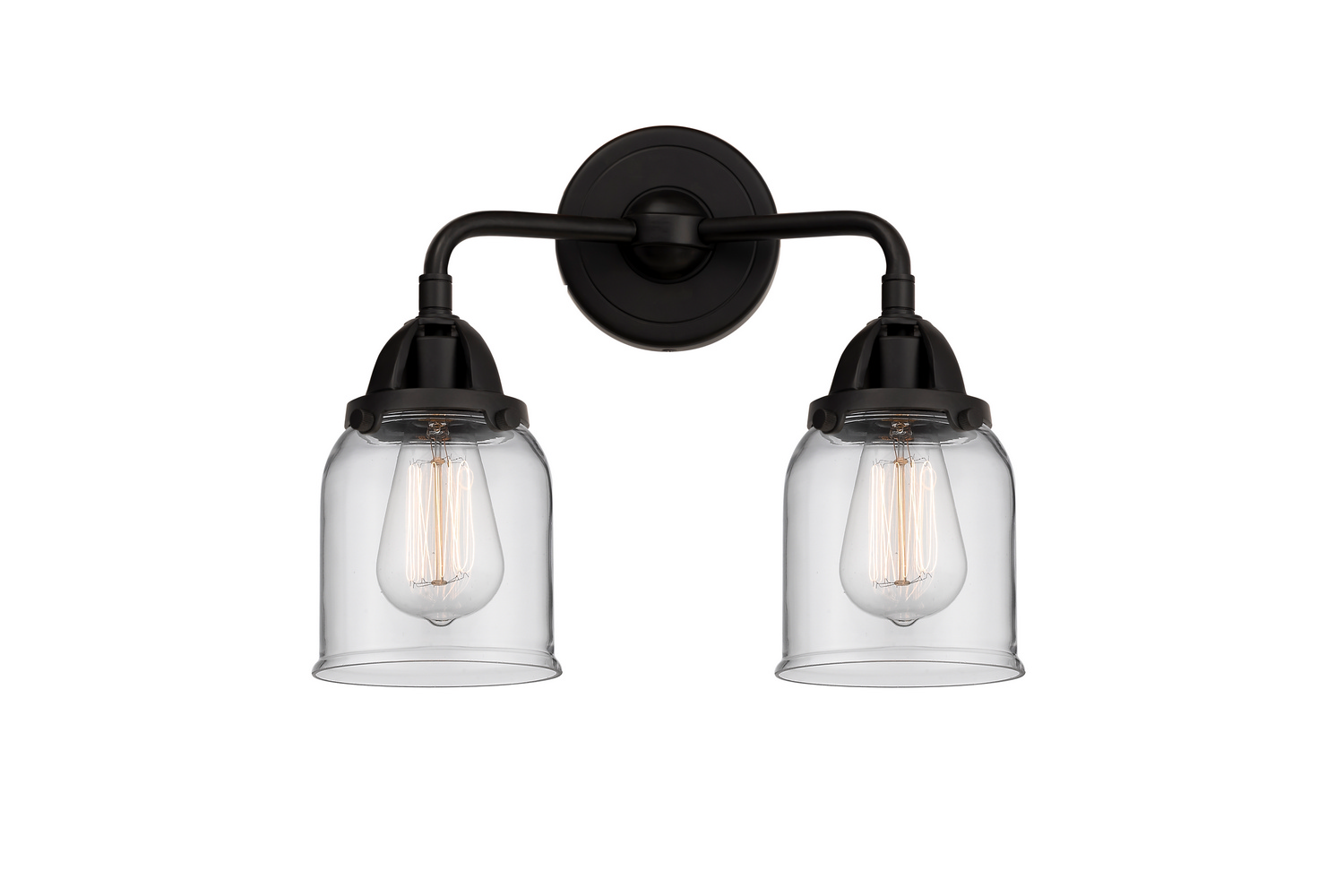 Two Light Bath Vanity by Innovations - Nouveau 2 Collection, Matte Black Finish - 288-2W-BK-G52