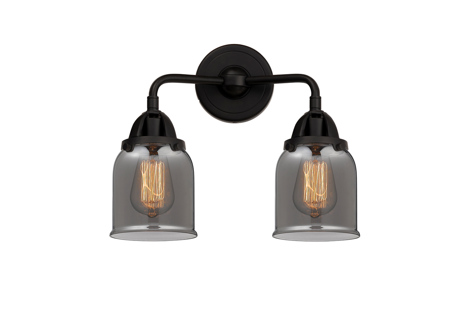 Two Light Bath Vanity by Innovations - Nouveau 2 Collection, Matte Black Finish - 288-2W-BK-G53