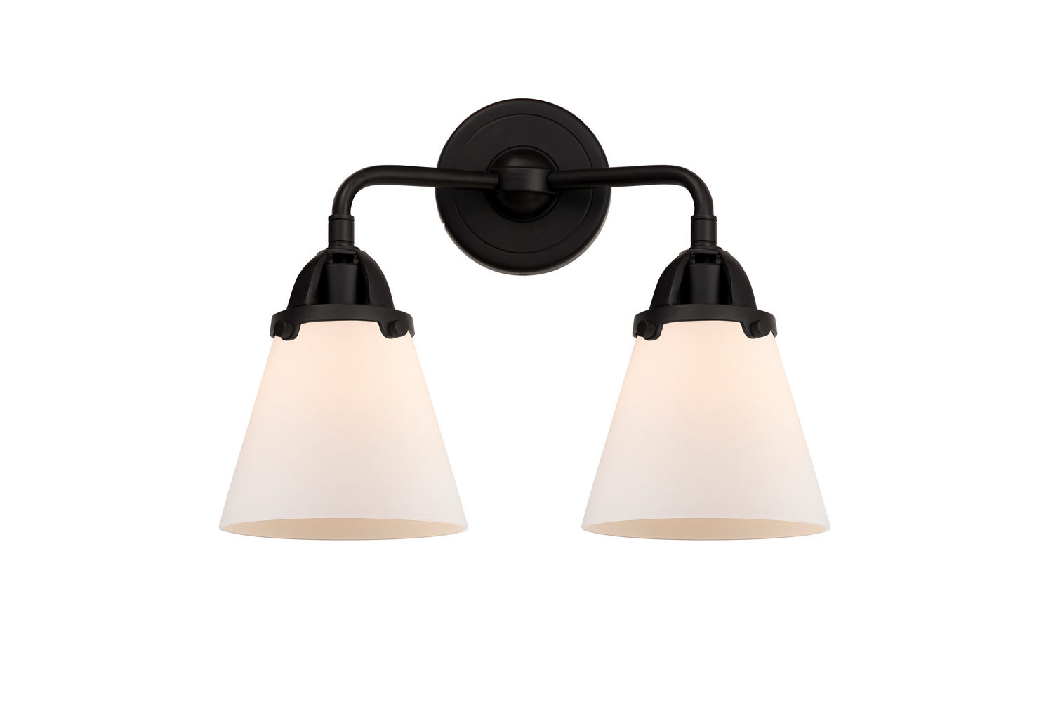 Two Light Bath Vanity by Innovations - Nouveau 2 Collection, Matte Black Finish - 288-2W-BK-G61