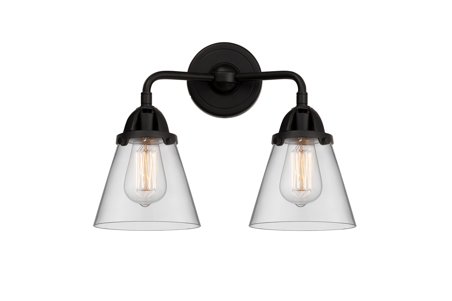 Two Light Bath Vanity by Innovations - Nouveau 2 Collection, Matte Black Finish - 288-2W-BK-G62