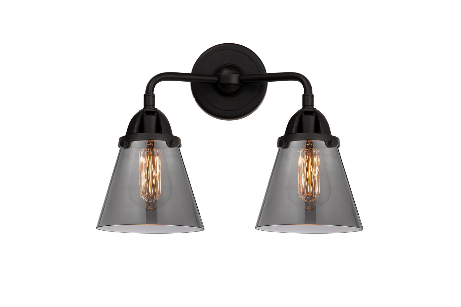 Two Light Bath Vanity by Innovations - Nouveau 2 Collection, Matte Black Finish - 288-2W-BK-G63