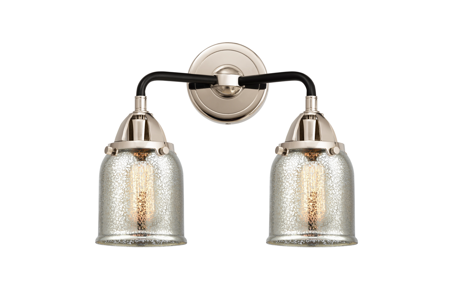 Two Light Bath Vanity by Innovations - Nouveau 2 Collection, Black Polished Nickel Finish - 288-2W-BPN-G58