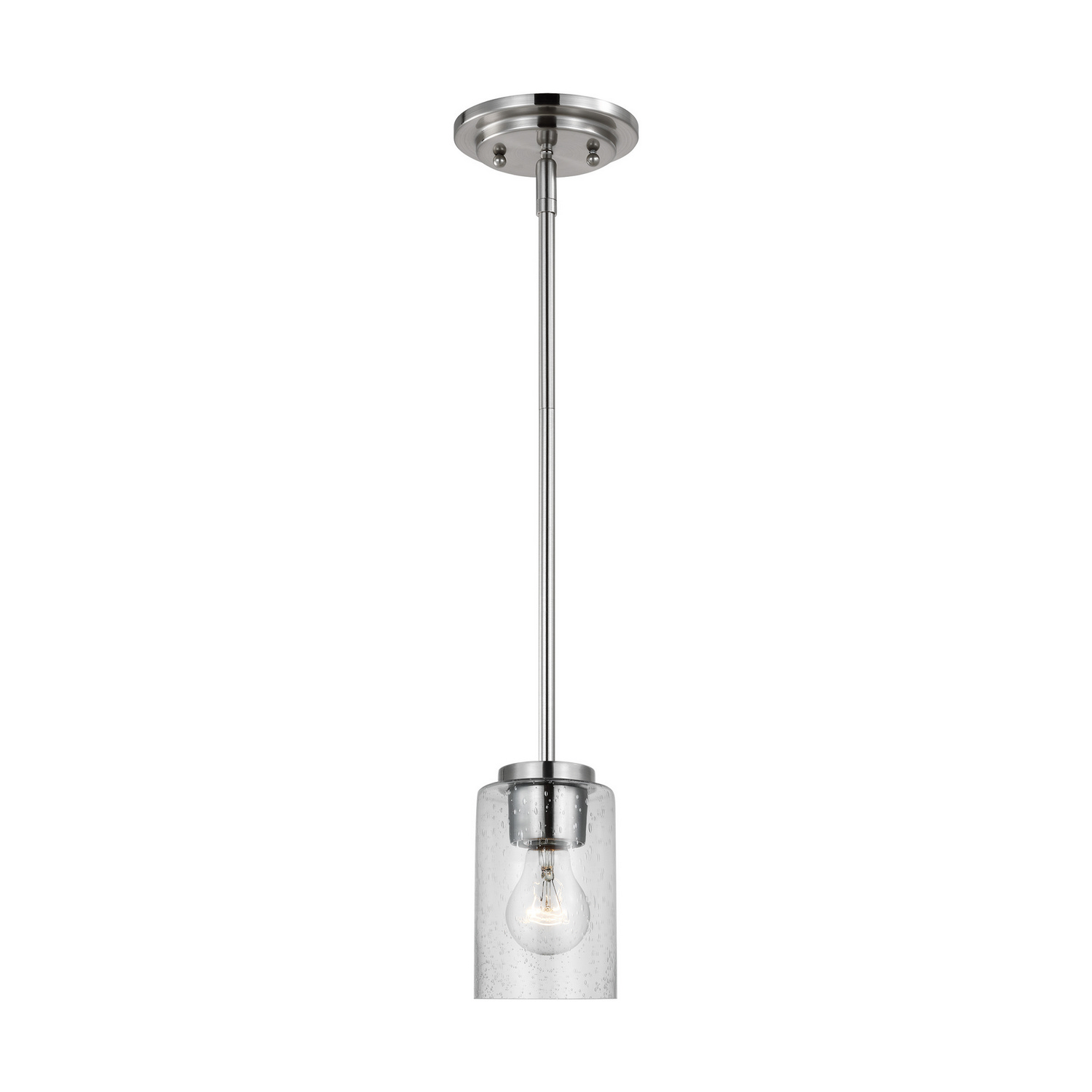 Generation Lighting. Oslo One Light Mini-Pendant in Brushed Nickel - 61170-962