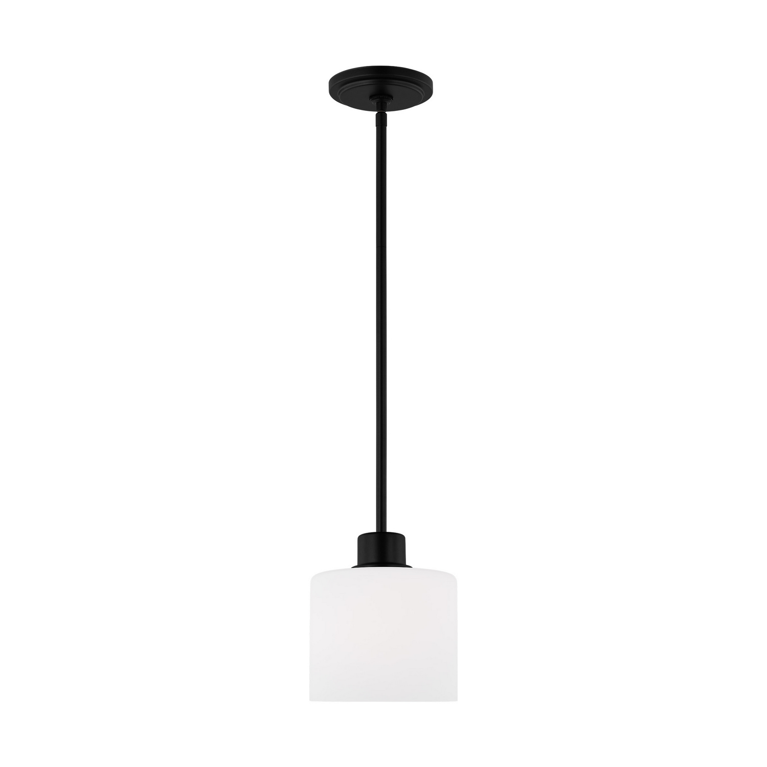 Generation Lighting. Canfield One Light Mini-Pendant in Midnight Black - 6128801EN3-112