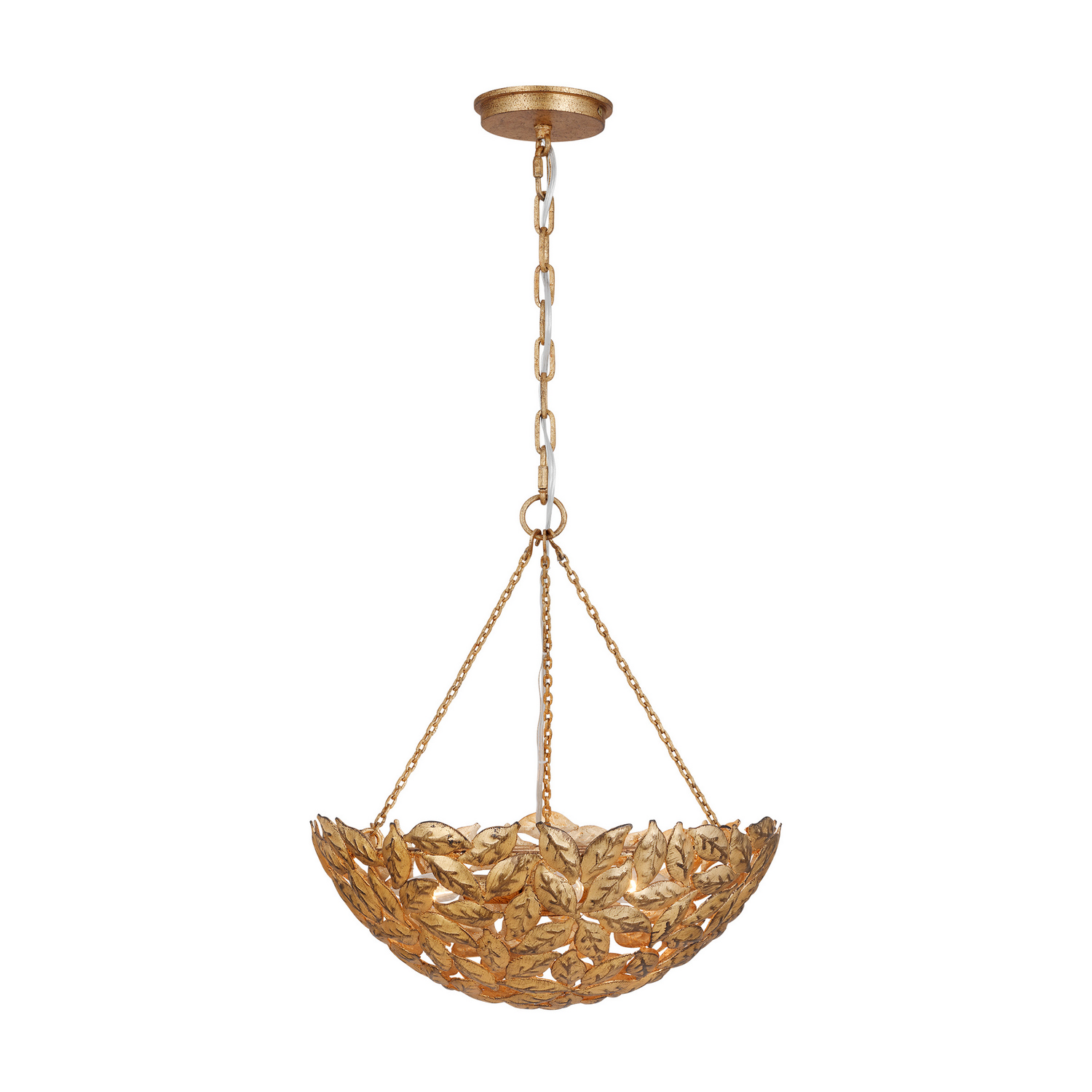 Visual Comfort Studio Kelan Three Light Pendant in Antique Gild - AP1193ADB