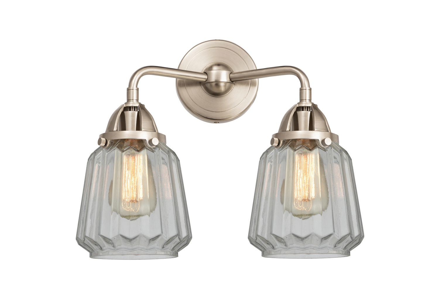 Two Light Bath Vanity by Innovations - Nouveau 2 Collection, Brushed Satin Nickel Finish - 288-2W-SN-G142