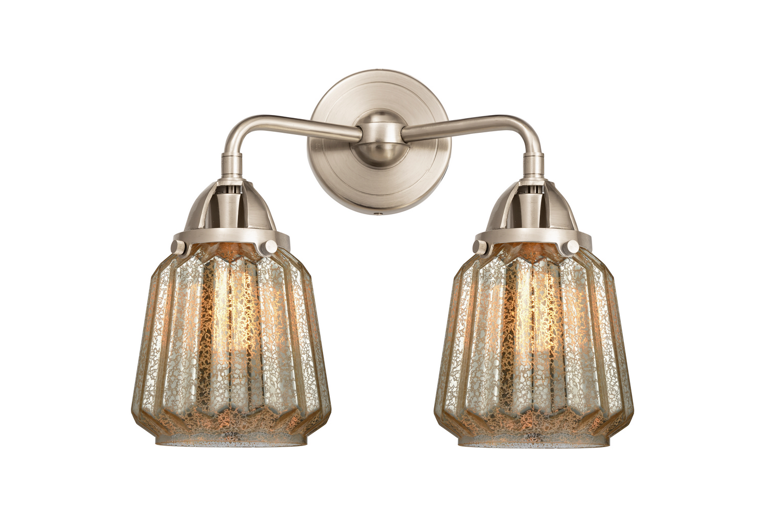 Two Light Bath Vanity by Innovations - Nouveau 2 Collection, Brushed Satin Nickel Finish - 288-2W-SN-G146
